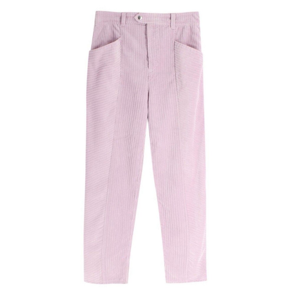 Isabel Marant Lilac Straight Leg Corduroy Trousers Pants Size 42 10/12 NWOT $135